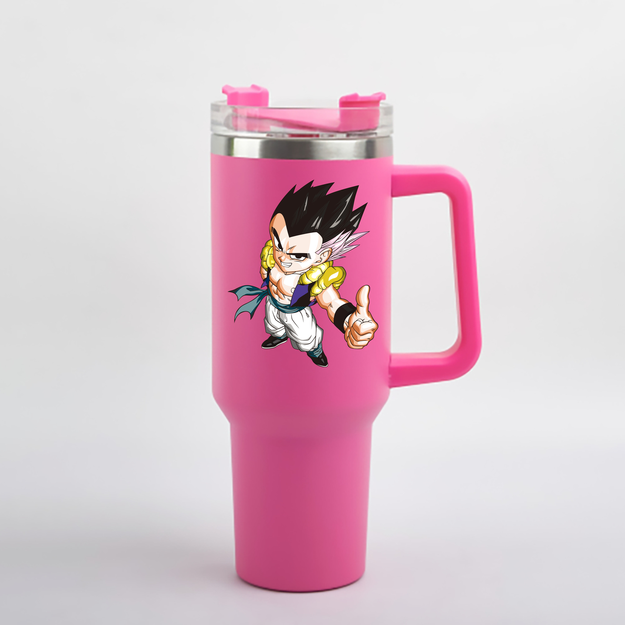 （画像用） ドラゴンボール ベジータ四世（Bejīta Yonsei）DRAGON BALL Vegeta IV 1200mL車用タンブラー - クリスタルステッカー（プラスチックストロー付き）